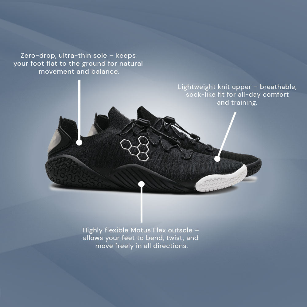 Vivobarefoot Motus Flex (Womens) - Obsidian