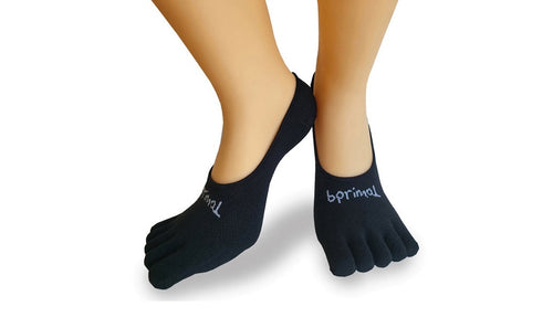 Bprimal Everyday Five-Toe Socks - Hidden - Thin Weight - Black