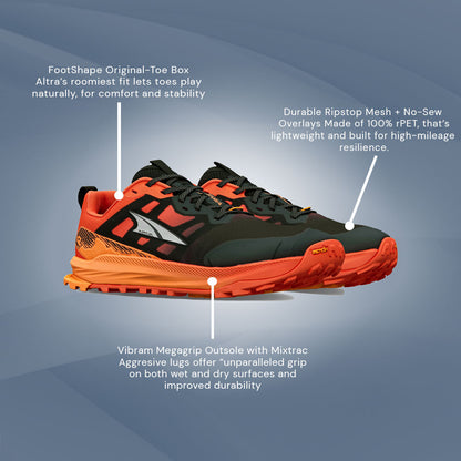Altra - Lone Peak 9+ Black/Orange - Mens