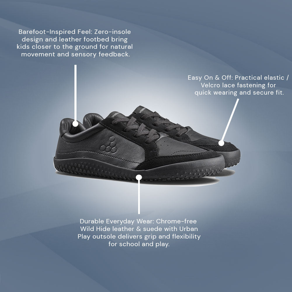 Vivobarefoot - Gobi Sneaker School Juniors - Obsidian