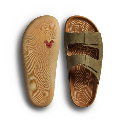 Vivobarefoot  Sensus Yin Slide (Womens) - Dark Olive
