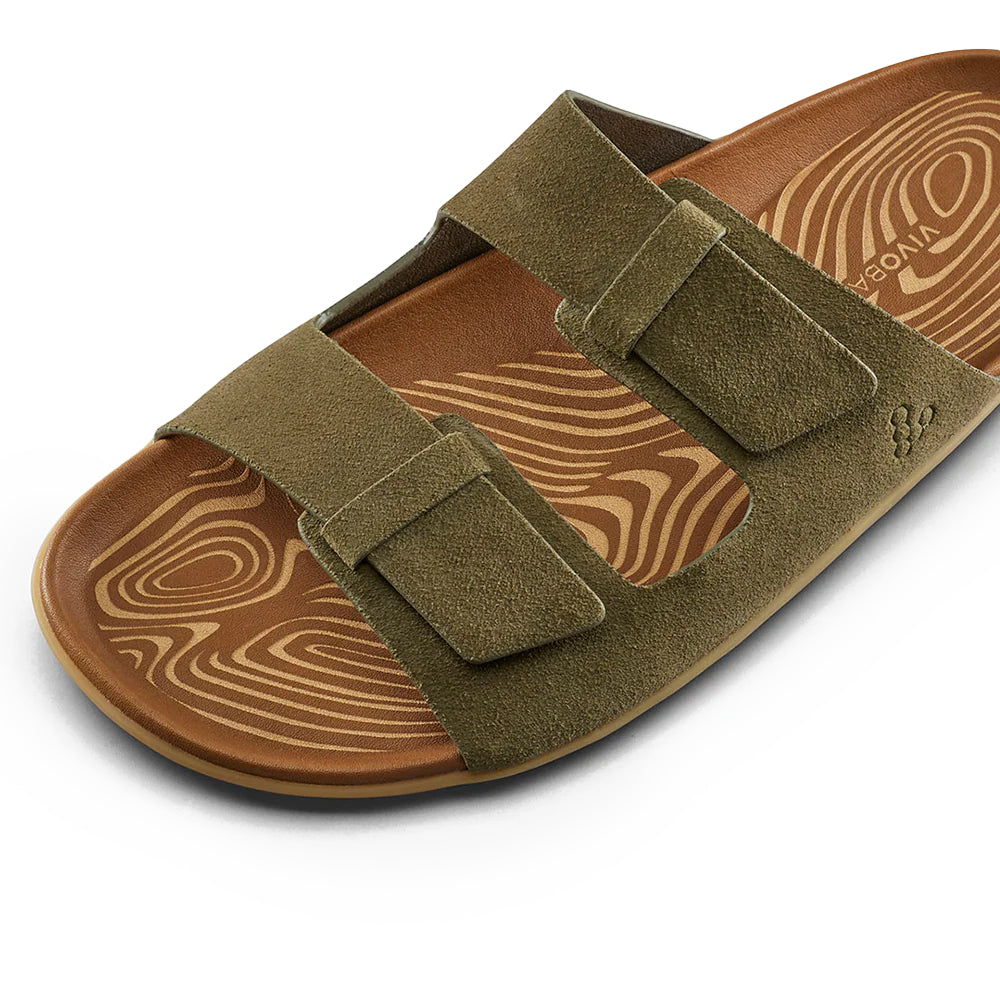 Vivobarefoot  Sensus Yin Slide (Womens) - Dark Olive