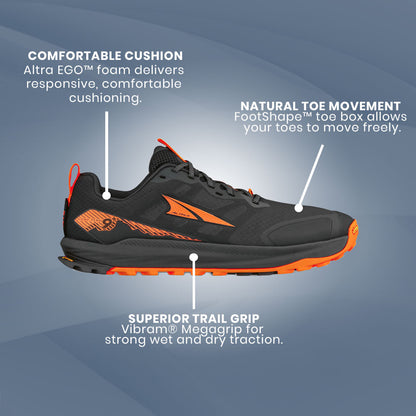 Altra - Lone Peak 9+ Black/Orange - Mens