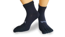 Bprimal Everyday Five-Toe Socks - Mini-Crew - Regular Weight - Black