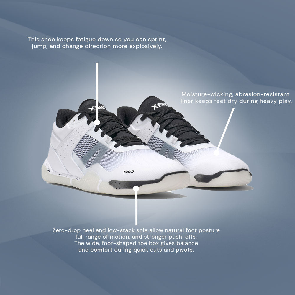 XeroShoes - X1 Low - Basketball Shoe - Mens - White