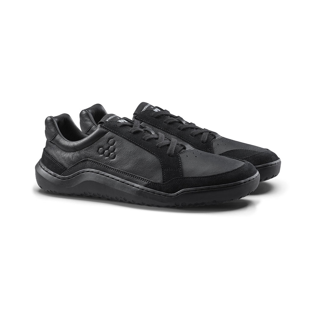 Vivobarefoot Gobi II Sneaker Premium Leather (Mens) - Triple Obsidian