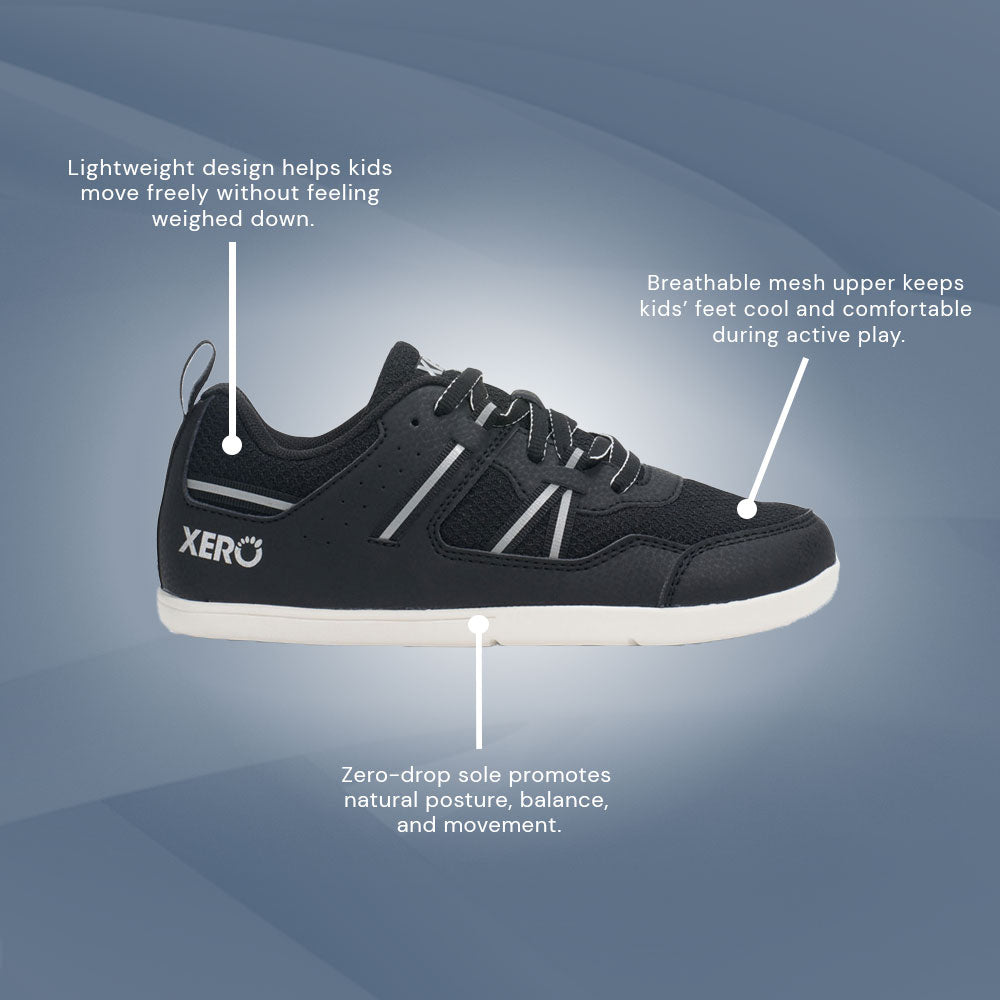 XeroShoes - Prio - Big Kids - Black/White