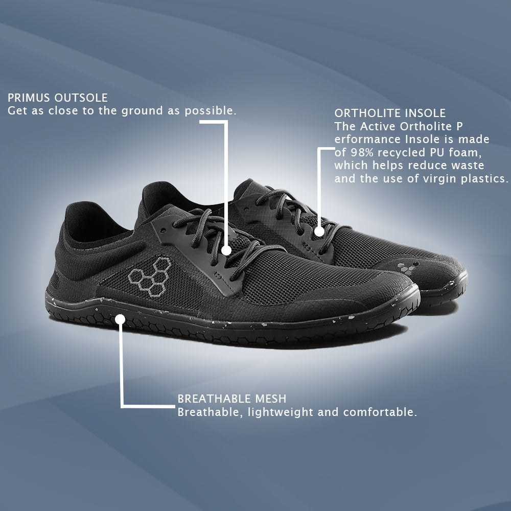 Vivobarefoot Primus Lite 3.5 (Womens) - Obsidian