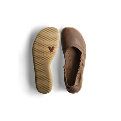 Vivobarefoot Primus Asana Yin Ballerina Leather (Womens) - Tan