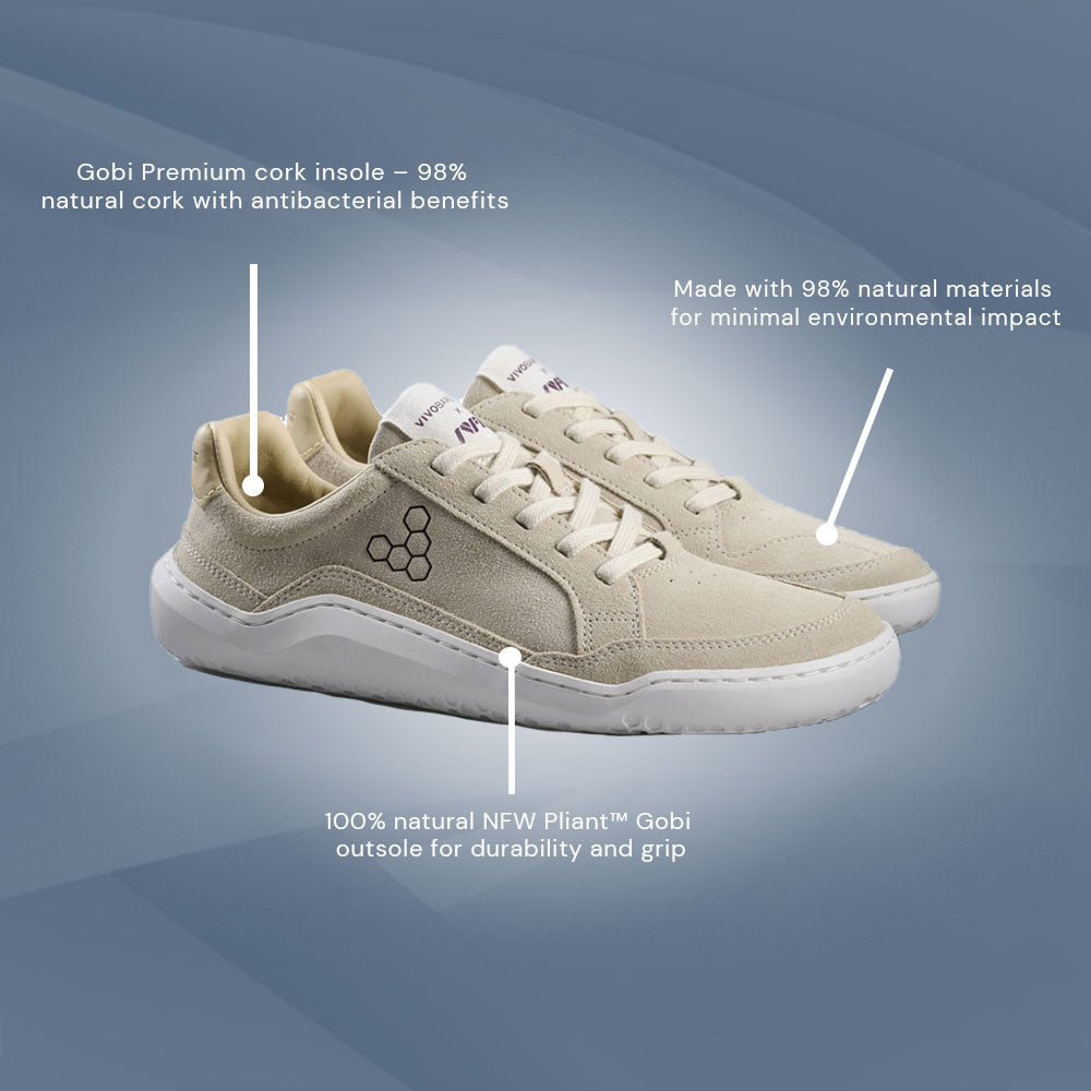 Vivobarefoot Gobi II Sneaker Premium Leather (Womens) - Sand-Fig