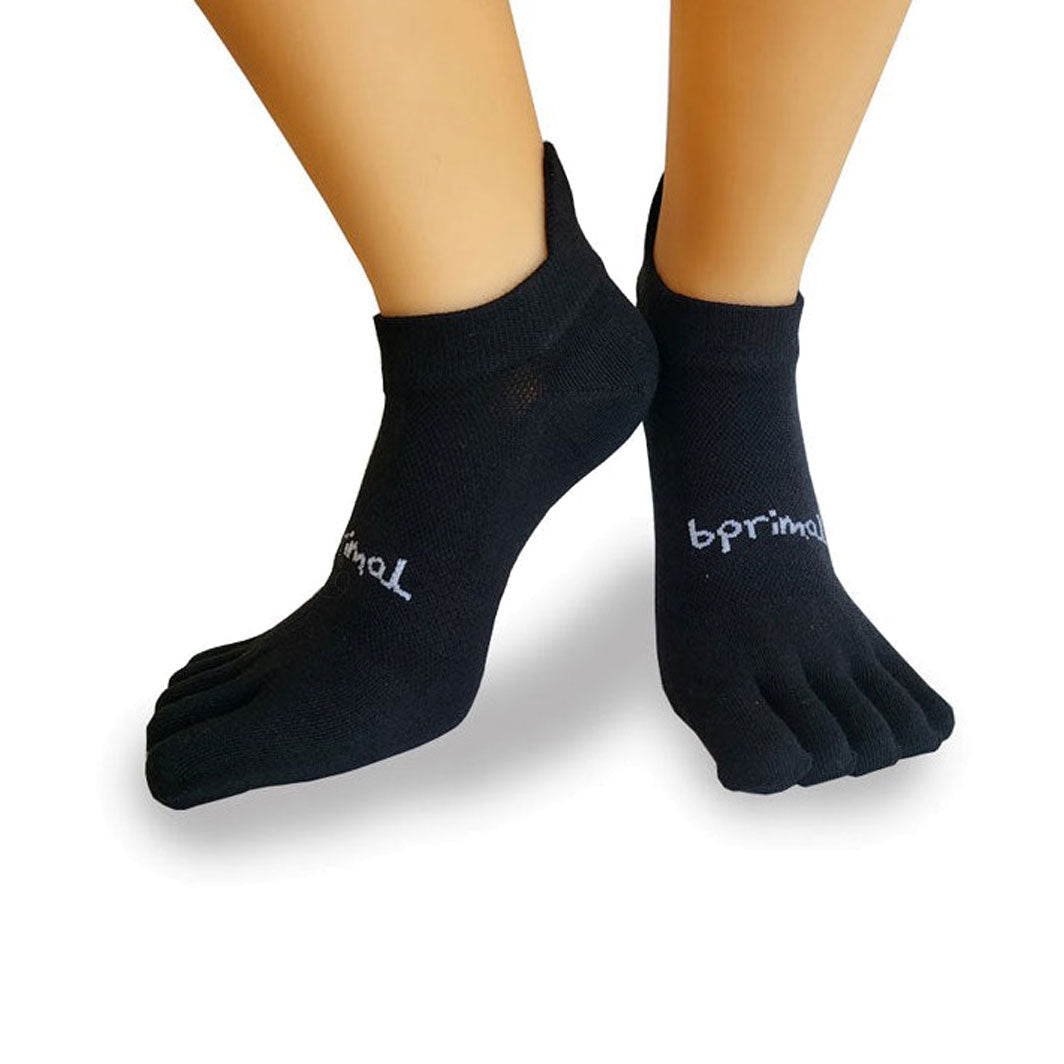 Bprimal Everyday Five-Toe Socks - No-Show - Regular Weight - Black