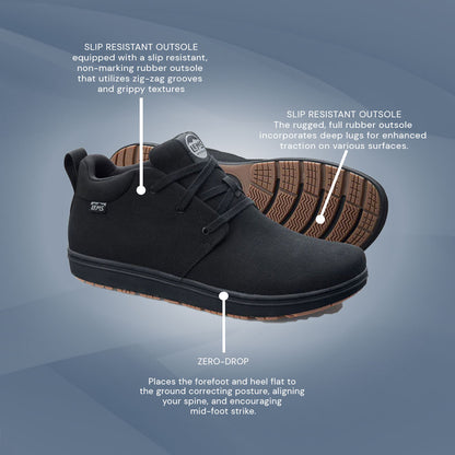 Lems - Chukka Grip Canvas - Blackout - (Unisex)