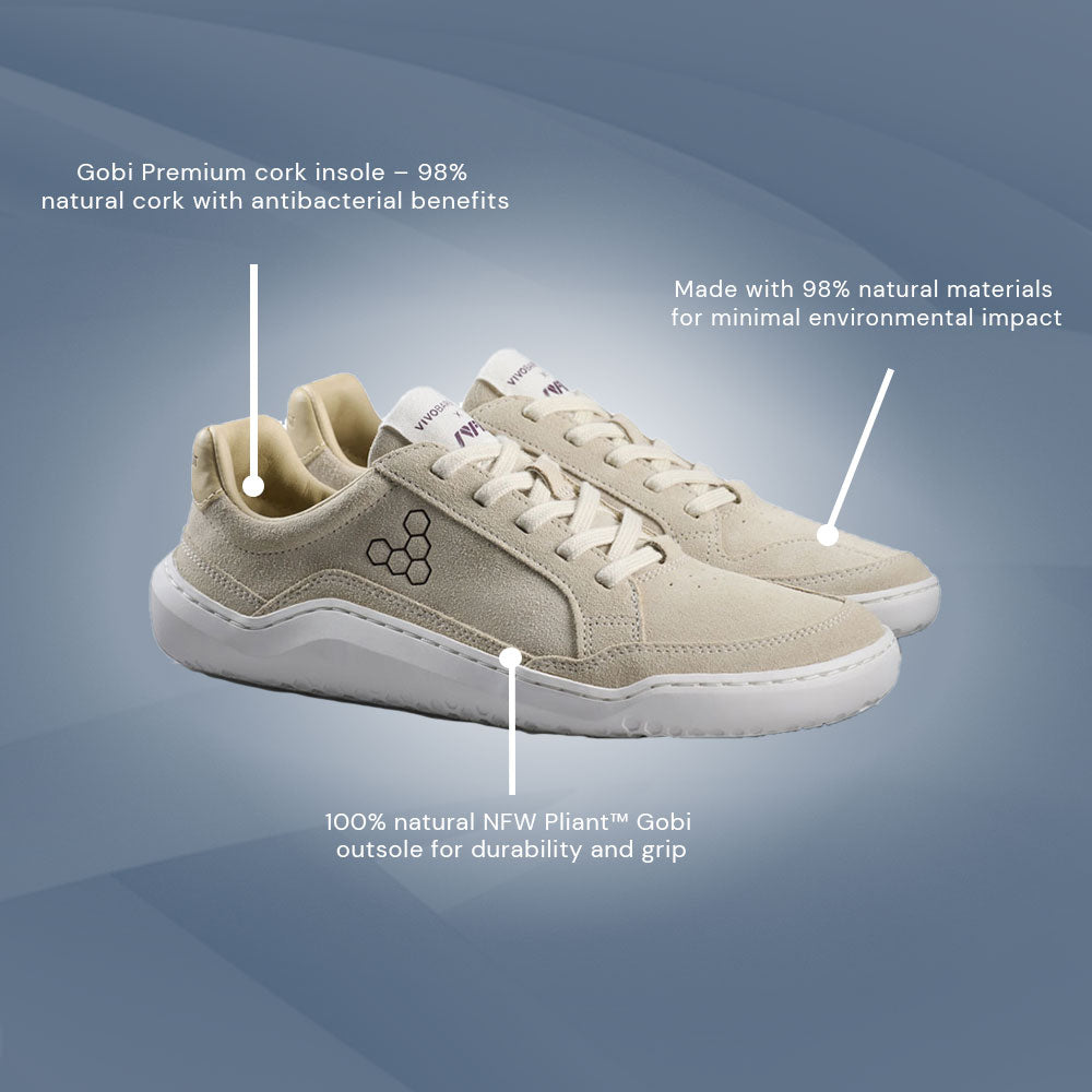 Vivobarefoot Gobi II Sneaker Premium Leather (Mens) - Sand-Fig