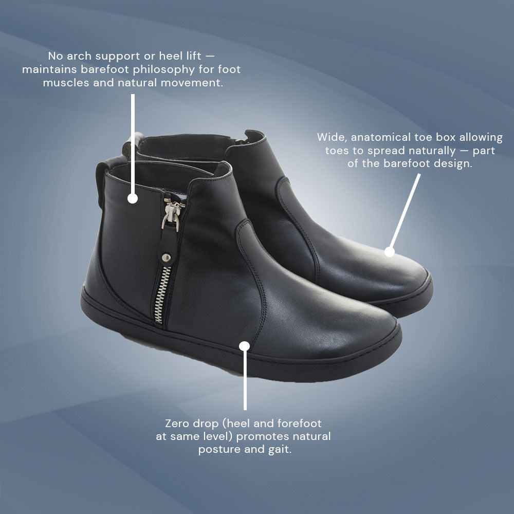 Shapen - IVY 2.0 Barefoot Ankle Boots - Black (Womens)