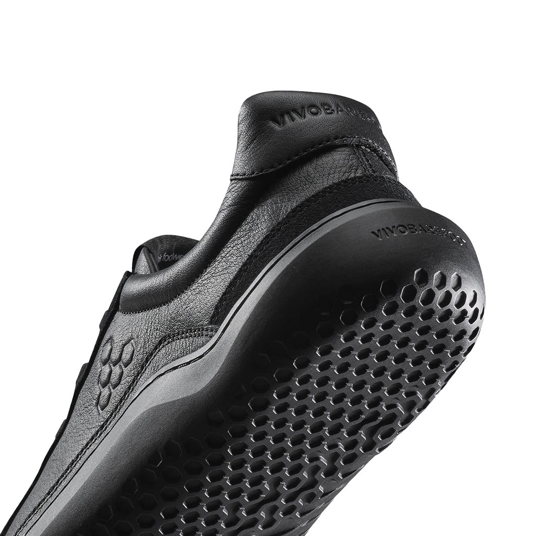 Vivobarefoot Gobi II Sneaker Premium Leather (Mens) - Triple Obsidian