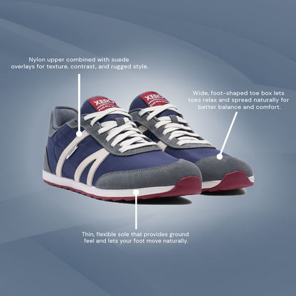 XeroShoes - Wynn  - Mens - Blue / Grey / Red