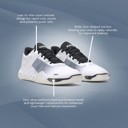 XeroShoes - X1 Low - Basketball Shoe - Mens - White