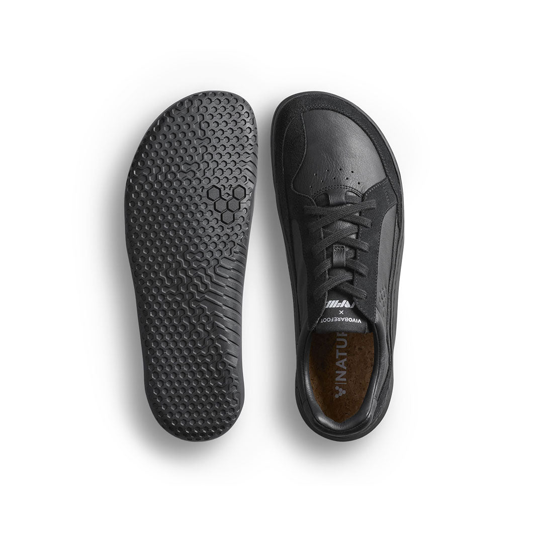 Vivobarefoot Gobi II Sneaker Premium Leather (Mens) - Triple Obsidian