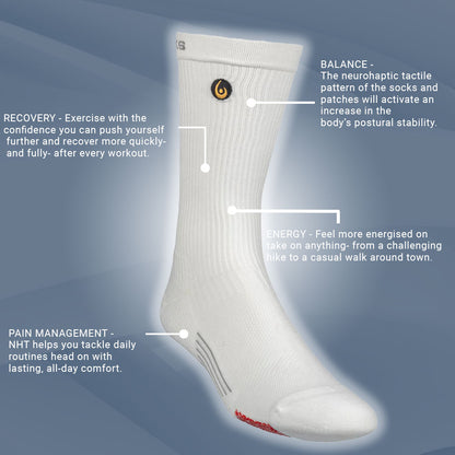 Biowin Neurosocks - Athletic Crew - White