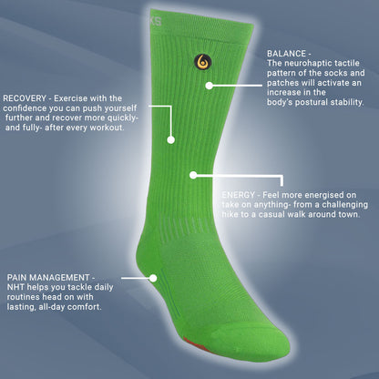 Biowin Neurosocks - Athletic Crew - Spring Green