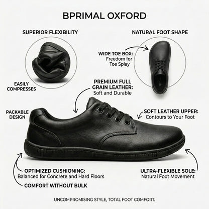 Bprimal - Oxford - Black Leather (Unisex)