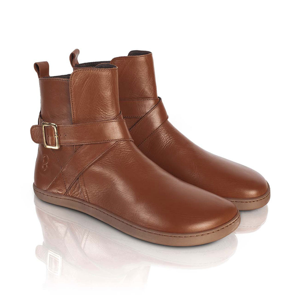 Shapen - DIVINE Barefoot Ankle Boots - Brown (Womens)