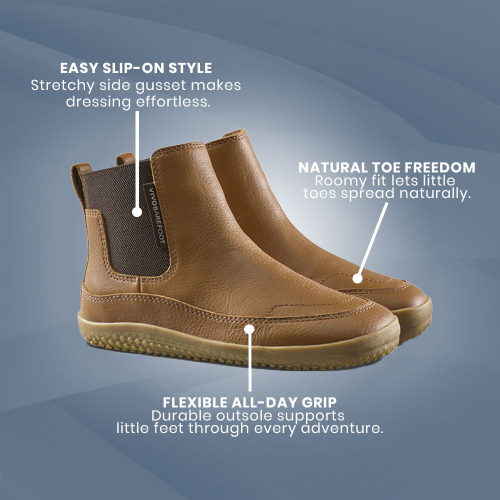 Vivobarefoot - Gobi Chelsea Kids - Acorn