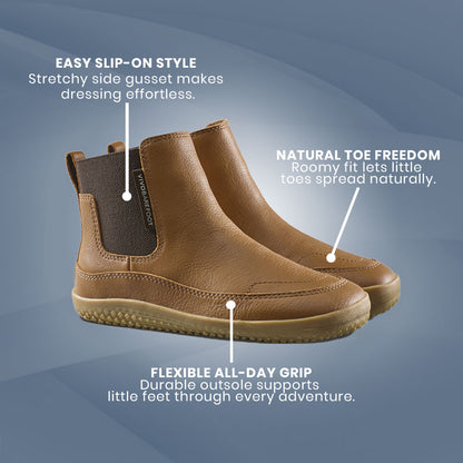Vivobarefoot - Gobi Chelsea Kids - Acorn
