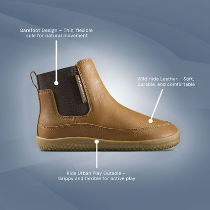 Vivobarefoot - Gobi Chelsea Kids - Acorn