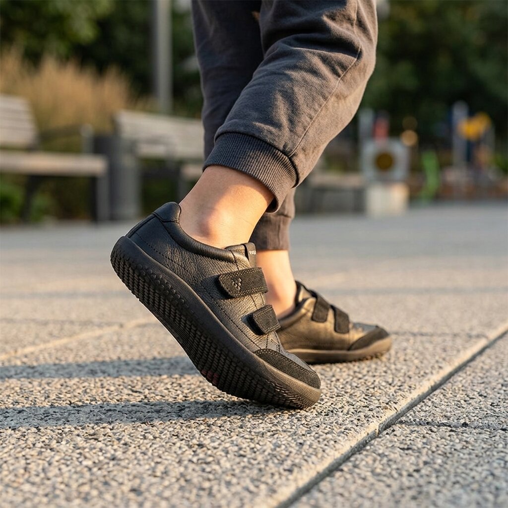 Vivobarefoot - Vivobarefoot Gobi Sneaker School Kids - Obsidian