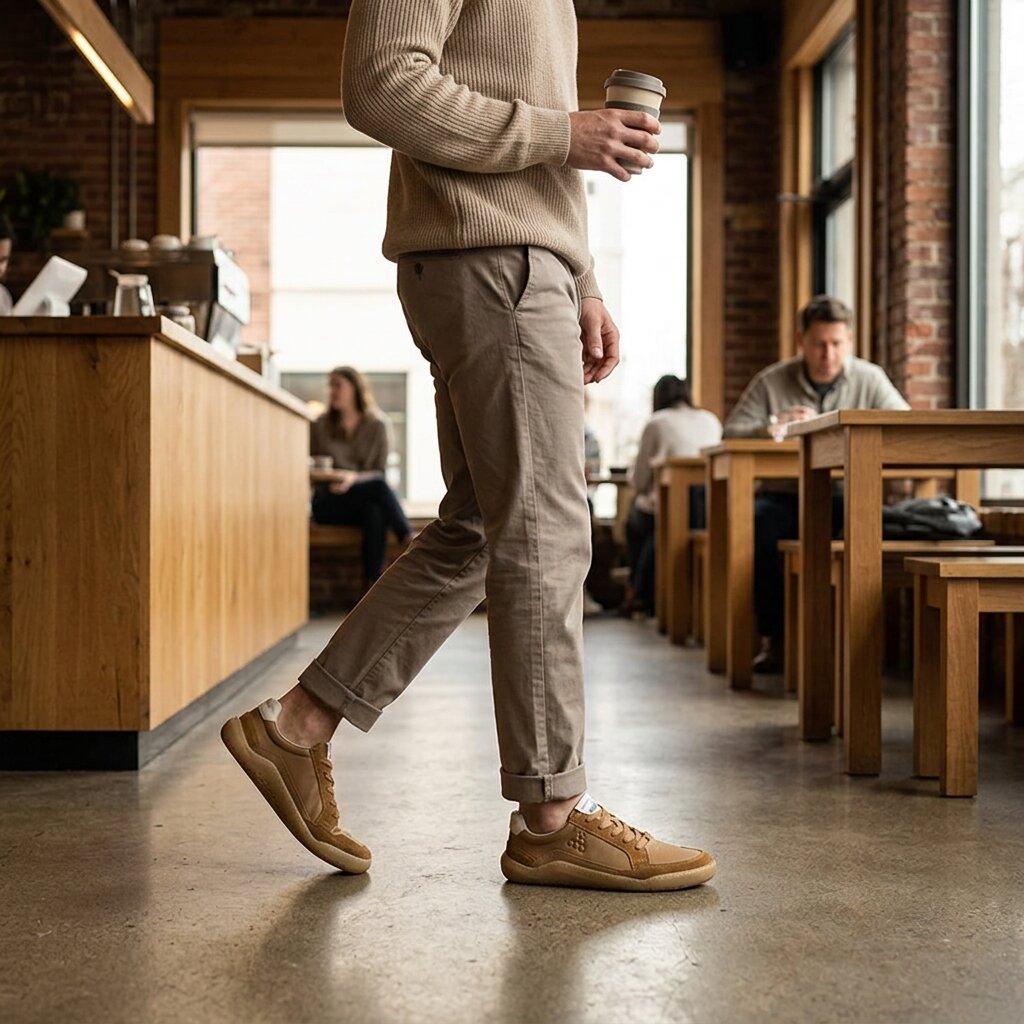 Vivobarefoot Gobi II Sneaker Premium Leather (Mens) - Tan