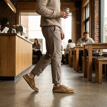 Vivobarefoot Gobi II Sneaker Premium Leather (Mens) - Tan