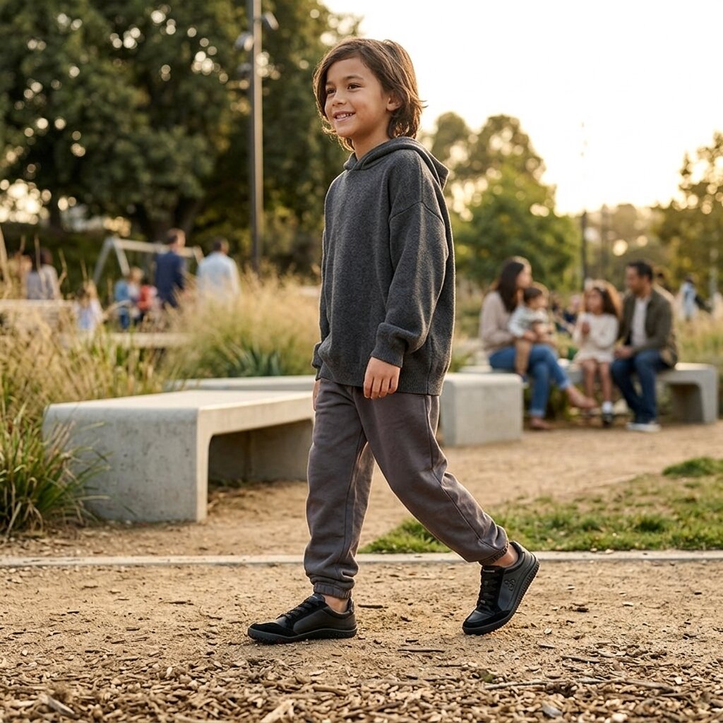 Vivobarefoot - Gobi Sneaker School Juniors - Obsidian