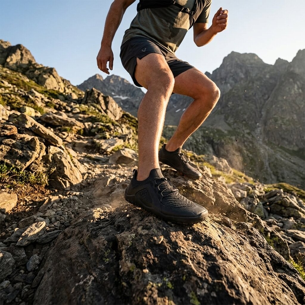 Vivobarefoot Primus Trail Knit FG Grounding (Mens) - Obsidian