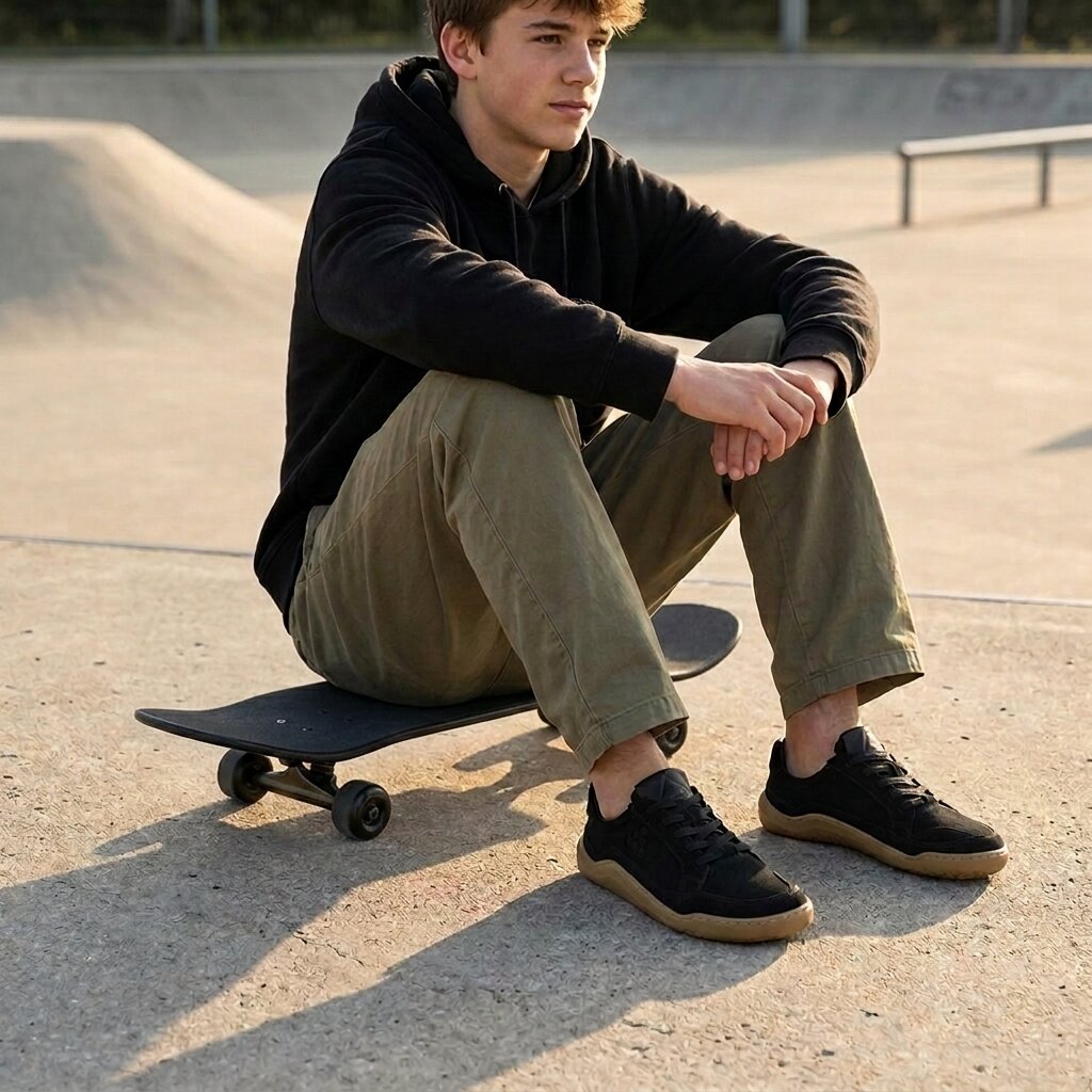 Vivobarefoot Gobi Sneaker Skate MLG (Mens) - Obsidian