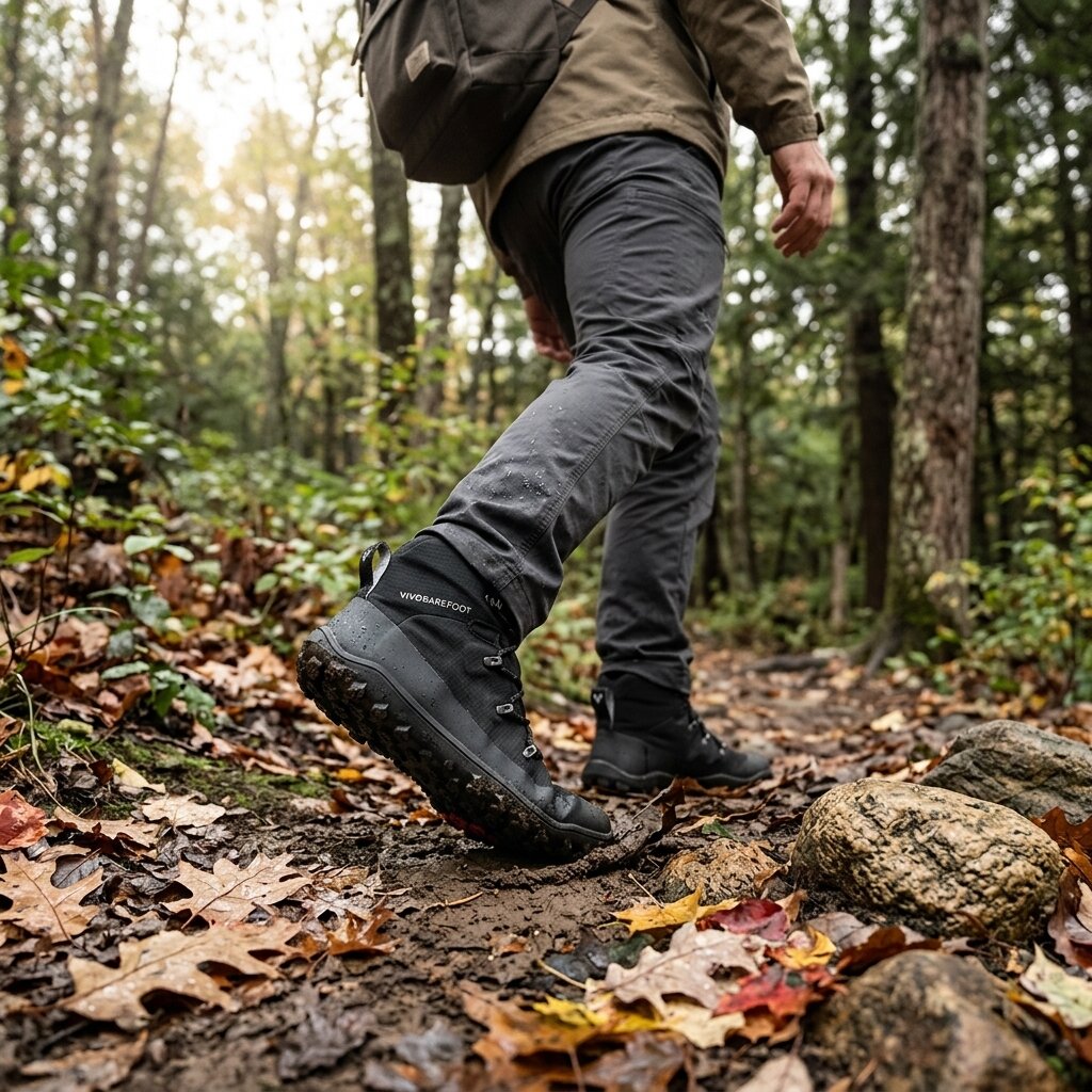 Vivobarefoot Tracker Textile AT Waterproof - Obsidian (Mens)