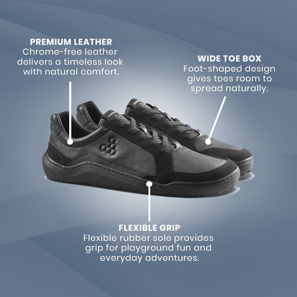 Vivobarefoot - Gobi III Sneaker Leather - Triple Obsidian (Mens)