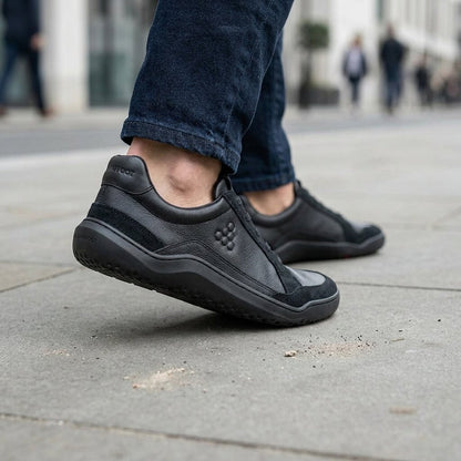 Vivobarefoot Gobi III Sneaker Leather (Mens) - Triple Obsidian
