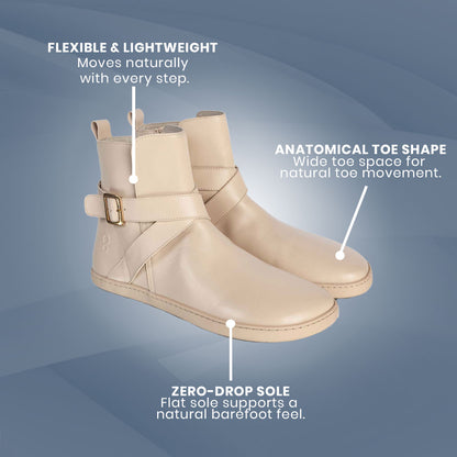 Shapen - DIVINE Barefoot Ankle Boots - Vanilla (Womens)