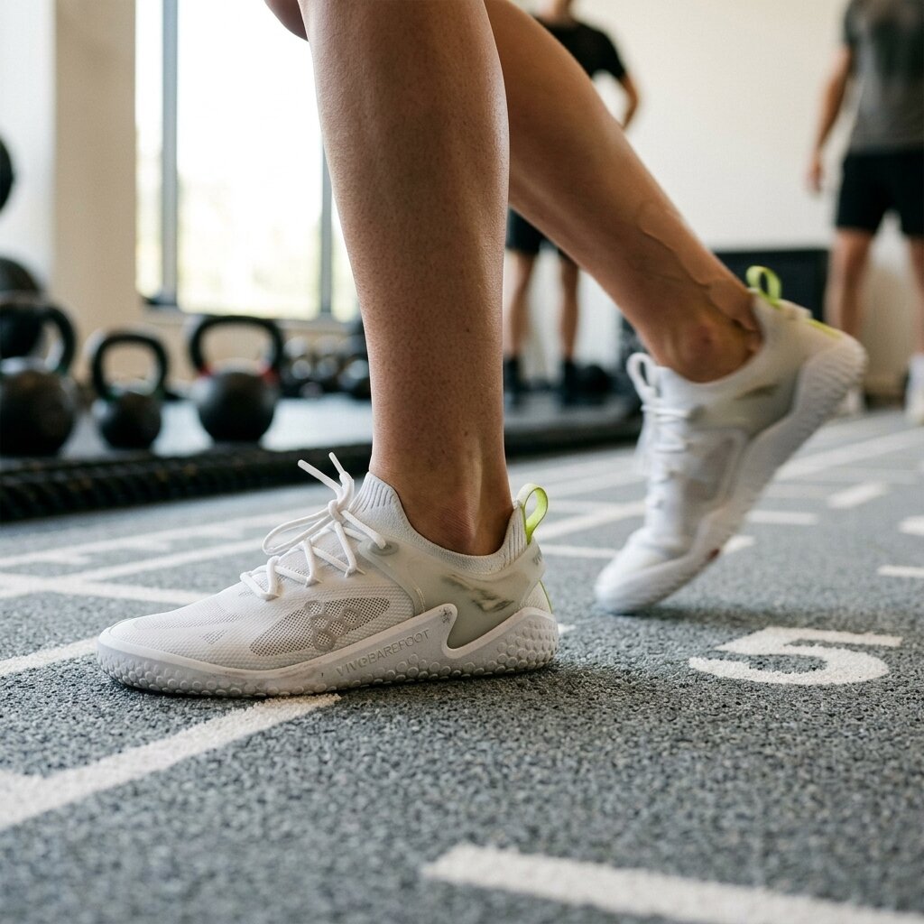 Vivobarefoot Motus Strength (Womens) - Bright White/Grey