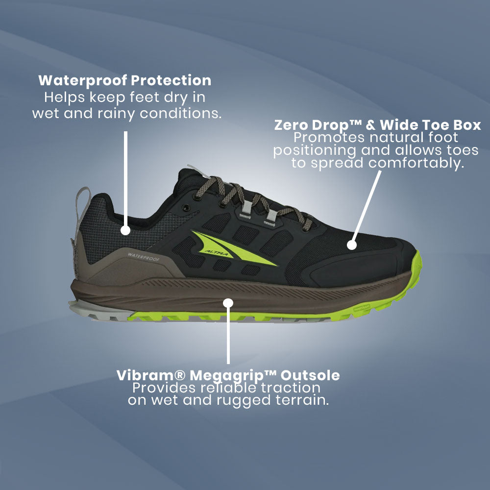 Altra - Lone Peak 9 Waterproof Low -Lime/Black - Mens