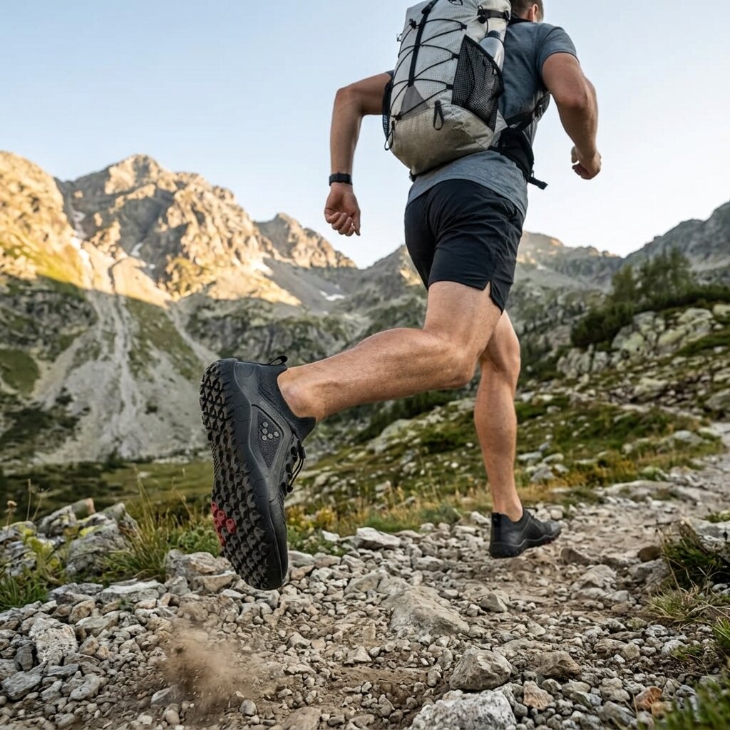 Vivobarefoot Primus Trail Knit FG Grounding (Mens) - Obsidian