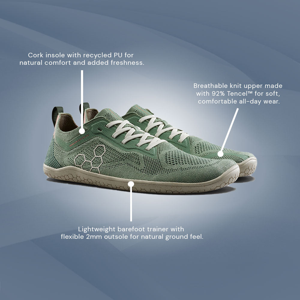 Vivobarefoot Primus Lite Knit Natural - Dusty Green (Womens)