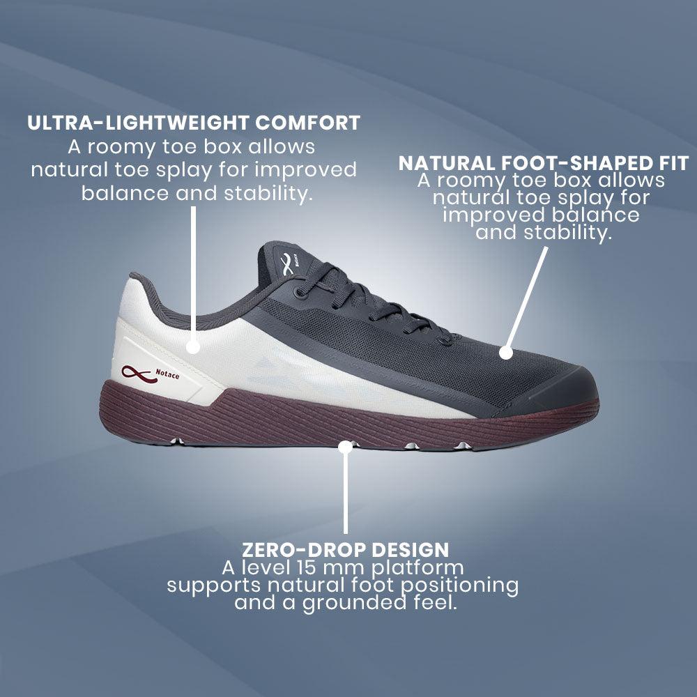 Notace - Michi R1 - Grey/Burgundy (Mens)