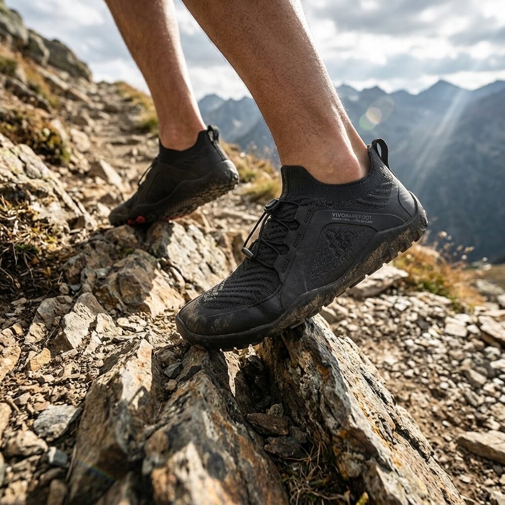 Vivobarefoot Primus Trail Knit FG Grounding (Mens) - Obsidian