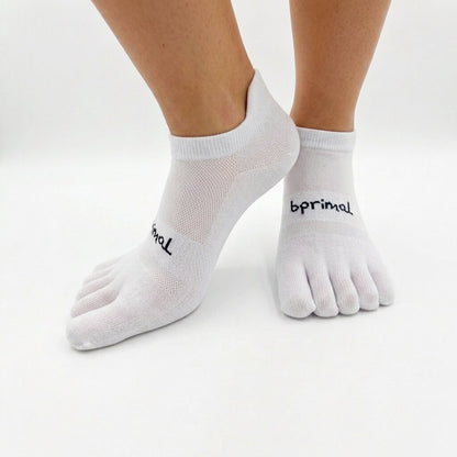 Bprimal Everyday Five-Toe Socks - No-Show - Regular Weight - White