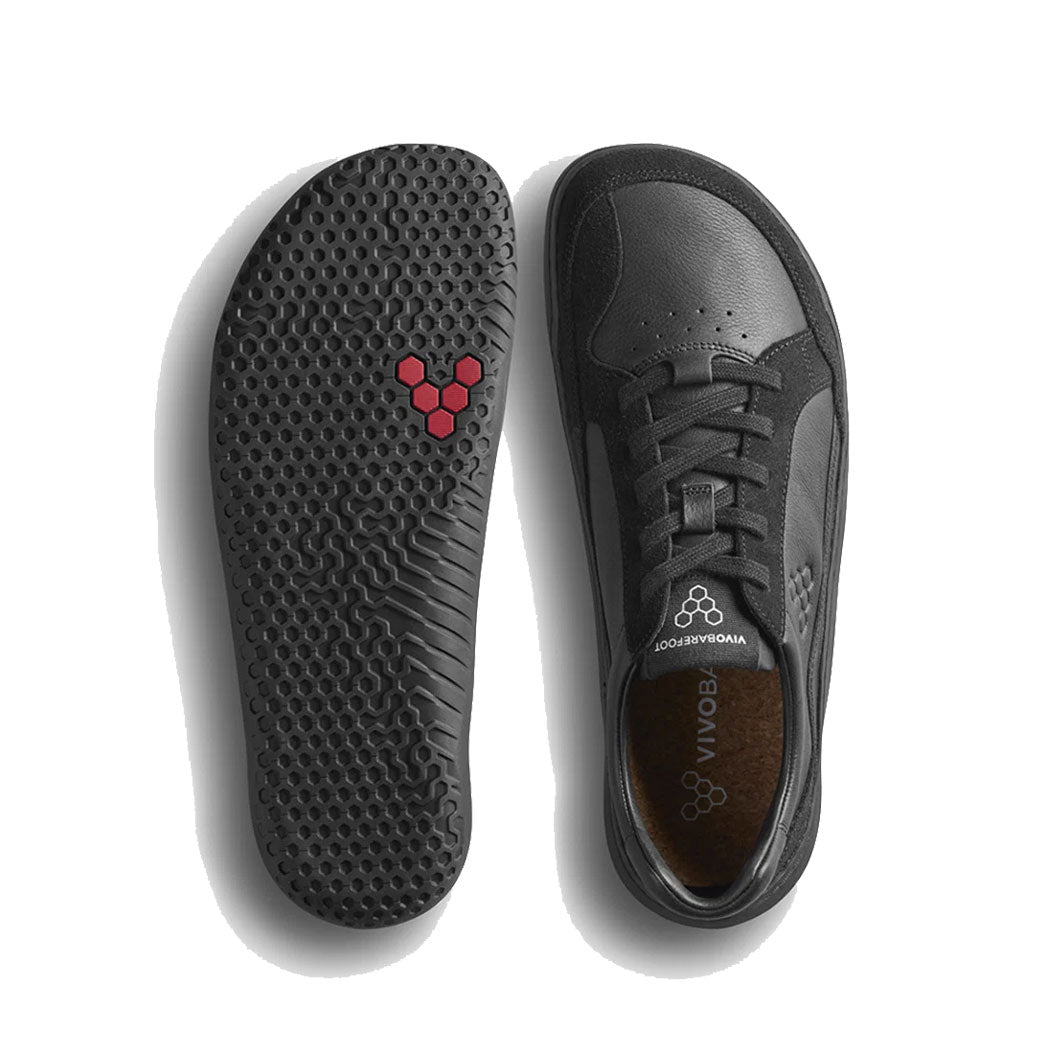 Vivobarefoot Gobi III Sneaker Leather (Mens) - Triple Obsidian