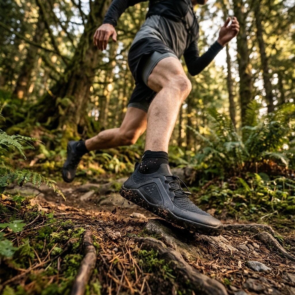 Vivobarefoot Primus Trail Knit FG Grounding (Mens) - Obsidian