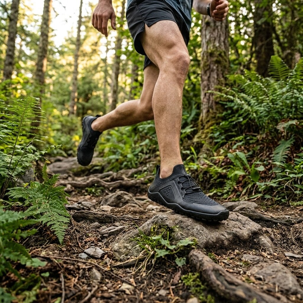 Vivobarefoot Primus Trail Knit FG Grounding (Mens) - Obsidian