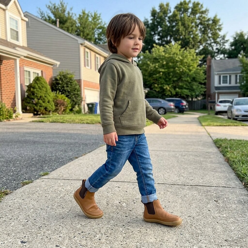 Vivobarefoot - Gobi Chelsea Kids - Acorn